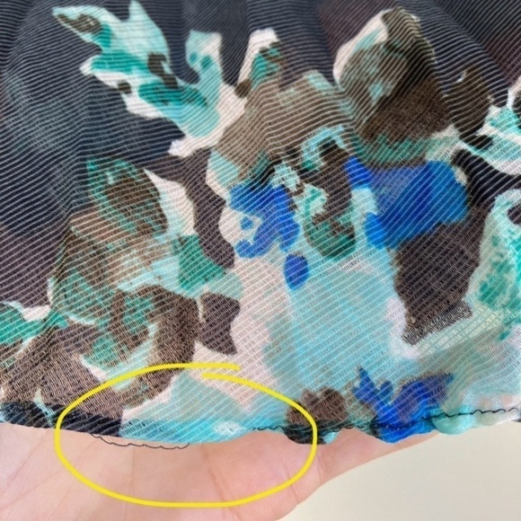 Ann Taylor Factory Y2K Twee Pleated Dark Floral A-line Skirt Knee Length Sz 14 - Picture 11 of 15